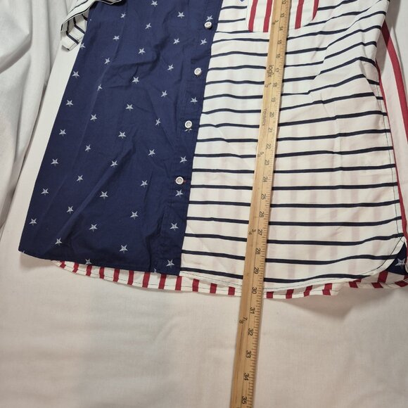 Daniel Cremieux Men's Shirt Size L Blue Label Stars & Stripes Button Up (45) - Picture 8 of 12